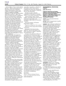 Earth / Air dispersion modeling / United States Environmental Protection Agency / Emission standard / Refrigerant reclamation / Clean Air Act / California Air Resources Board / Air quality law / Regulation of greenhouse gases under the Clean Air Act / Environment / Air pollution / Atmosphere