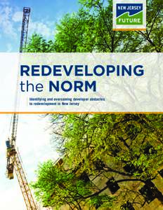 REDEVELOPING the NORM Identifying and overcoming developer obstacles to redevelopment in New Jersey  January 2016