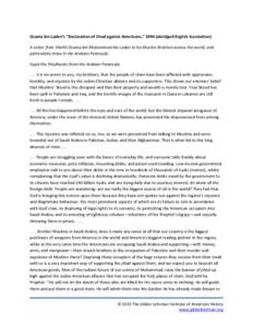 Microsoft Word - tr.bin Laden_s Declaration of Jihad abridged.docx