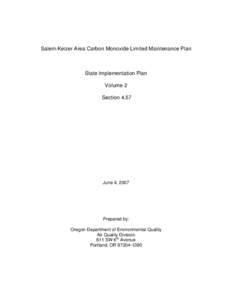 Microsoft Word - Salem-Keizer Area CO Limited Maintenance Plan.doc