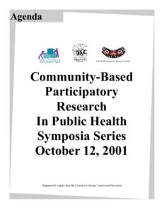Agenda  UW Health Promotion Research Center Community-Based Participatory