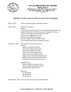 Microsoft Word - IMPERIAL COUNTY 2014 SCHEDULED ELECTIONS