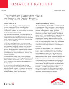 êÉëÉ~êÅÜ=ÜáÖÜäáÖÜí May 2009 Technical Series[removed]The Nor thern Sustainable House: