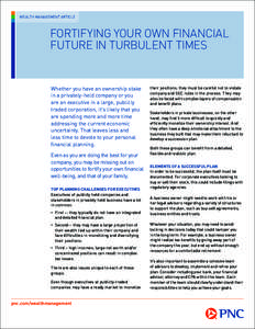 Fortifying your own financial future in turbulent times