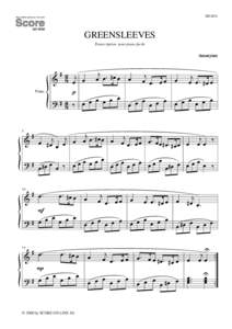 DIL0021  http://www.score-on-line.com GREENSLEEVES Transcription pour piano facile