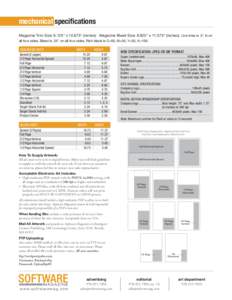 mechanical specifications Magazine Trim Size: 8.125