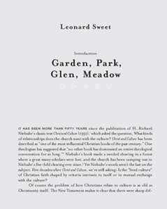 Leonard Sweet  Introduction Garden, Park, Glen, Meadow