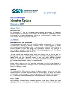 MATTERS www.sealsandsealing.net Member Update December 2013 LEGAL CASES
