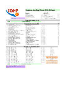 European Men Cup Winner[removed]Givisiez) Group A IHC Rothrist
