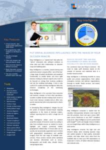 integeo Map Intelligence Key Features  Create dynamic, webbased spatial applications within hours