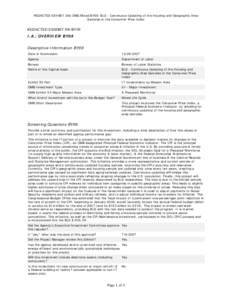 Microsoft Word - Exhibit 300 BY09 - BLS - Continuous Updating of the Housing and Geographic Area Samples in the CPI _Public FIN