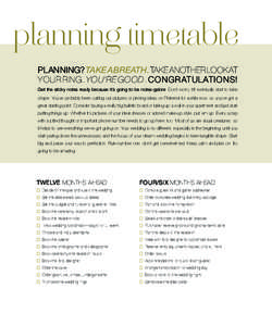 planning timetable Planning? Take a breath. Take another look at your ring. You’re good. Congratulations! Get the sticky notes ready because it’s going to be notes-galore. Don’t worry, it’ll eventually start to t