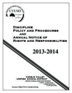 Discipline Policy and Procedures and