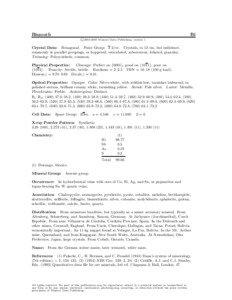 Sulfide minerals / Breithauptite / Bismuthinite / Safflorite / Cubanite / Quartz / Skutterudite / Nickeline / Pegmatite / Crystallography / Chemistry / Matter