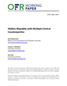 Hidden Illiquidity with Multiple Central Counterparties