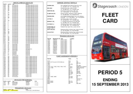 MISCELLANEOUS VEHICLES Fleet No 10165