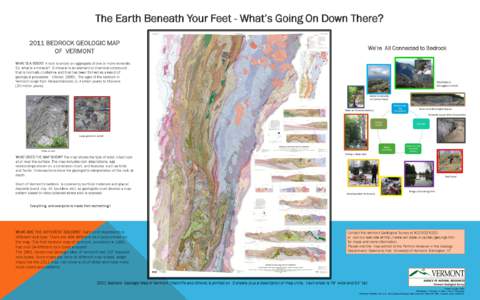 The Earth Beneath Your Feet - What’s Going On Down There? 2011 BEDROCK GEOLOGIC MAP OF VERMONT We’re All Connected to Bedrock