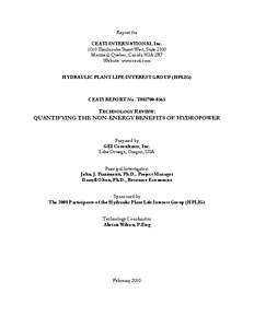 Low-carbon economy / Energy policy / Hydro-Québec / International Hydropower Association / Renewable energy / Federal Energy Regulatory Commission / BC Hydro / Manitoba Hydro / Energy development / Energy / Technology / Hydroelectricity in Canada