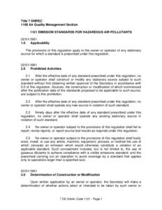 Safety / National Emissions Standards for Hazardous Air Pollutants / Title 40 of the Code of Federal Regulations / Atmosphere / Air pollution / Occupational Safety and Health Administration / Asbestos and the law / Asbestos / United States Environmental Protection Agency / Environment