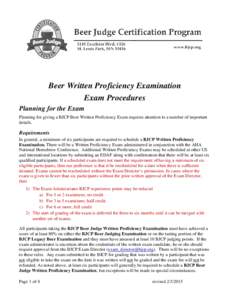 Exam Administration Instructions