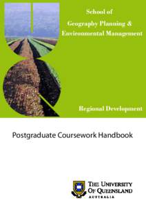 School of Geography Planning & Environmental Management Regional Development