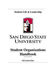 ___________________________________________________________________  Student Life & Leadership Student Organizations Handbook