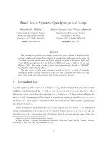 Geometry / Symbol / Isotopy of loops / Latin square / Permutation / Quasigroup / Projective plane / Orbifold / Holomorphic functional calculus / Nonassociative algebra / Mathematics / Abstract algebra