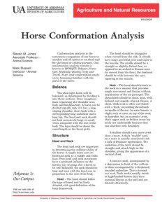 Horse Conformation Analysis - FSA3029