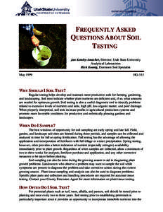 Frequently Asked Questions About Soil Testing
