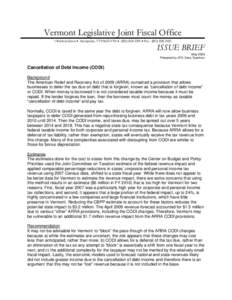 Cancellation of Debt (COD) Income / Internal Revenue Service / Income tax in Australia / Tax / Corporate tax / Income tax / Business / Political economy / Taxation in the United States / Public economics / Income tax in the United States