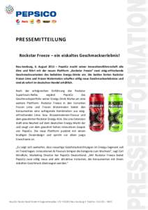 Microsoft Word - Pressemitteilung_PepsiCo_Rockstar Freeze_06.08.15