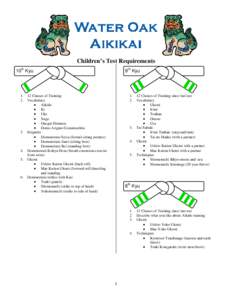 Children’s Test Requirements 10th Kyu 1. 2.