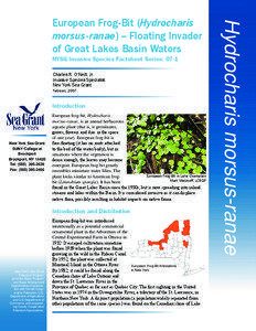 NYSG Invasive Species Factsheet Series: 07-1 Charles R. O’Neill, Jr. Invasive Species Specialist