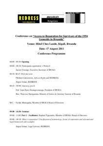 Final Conference Programme_Access to Reparation for Survivors_17August2011