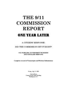 THE 9/11 COMMISSION REPORT