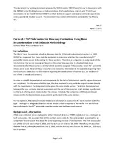 This document is a working document prepared by NIOSH and/or ORAU Team for use in discussions with the ABRWH or its Working Groups or Subcommittees. Draft, preliminary, interim, and White Paper documents are not final NI