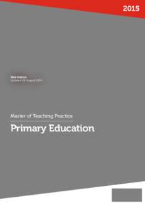 2015 Postgraduate—Teaching Practice (Primary)