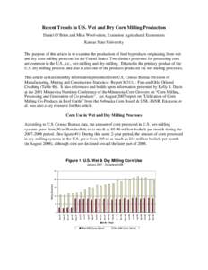 Microsoft Word - Wet Dry Corn Refining Processes_AGMRC Article_Feb16 2009.doc