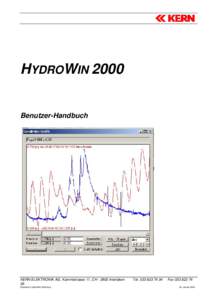 HYDROWINBenutzer-Handbuch KERN ELEKTRONIK AG, Kammistrasse 11, CHInterlaken 05