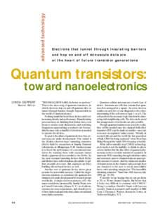 Diodes / Quantum electronics / Charge carriers / Integrated circuits / Cellular automata / Resonant-tunneling diode / Transistor / Coulomb blockade / Threshold voltage / Physics / Condensed matter physics / Electromagnetism