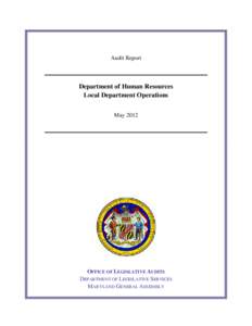 Department of Human Resources - Local Department Operations