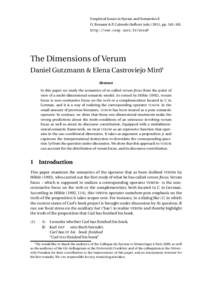Empirical Issues in Syntax and Semantics 8 O. Bonami & P. Cabredo Hofherr (eds, pp. 143–165 http://www.cssp.cnrs.fr/eiss8  The Dimensions of Verum