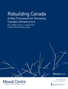 Rebuilding Canada A New Framework for Renewing Canada’s Infrastructure By Chiara Cautillo, Noah Zon & Matthew mendelsohn