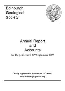 Edinburgh Geological Society Annual Report and