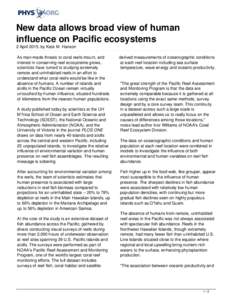 New data allows broad view of human influence on Pacific ecosystems