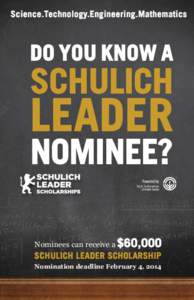 Science.Technology.Engineering.Mathematics  DO YOU KNOW A SCHULICH