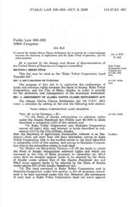PUBLIC LAW[removed]—OCT. 6, [removed]STAT. 867 Public Law[removed]106th Congress