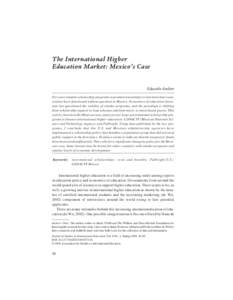 [removed][removed]Journal of Studies in International Education Andere / International Higher Education: Mexico ’s Case Article