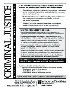 Developmental disability / Special education / Mental retardation / Sexual abuse of people with developmental disabilities / Disability rights movement / Health / Disability / Medicine