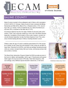 Snapshots of Illinois Counties SALINE COUNTY Saline County is located in the southeastern part of Illinois, with a population of 24,[removed]U.S. Census). Saline County is home to persons identifying